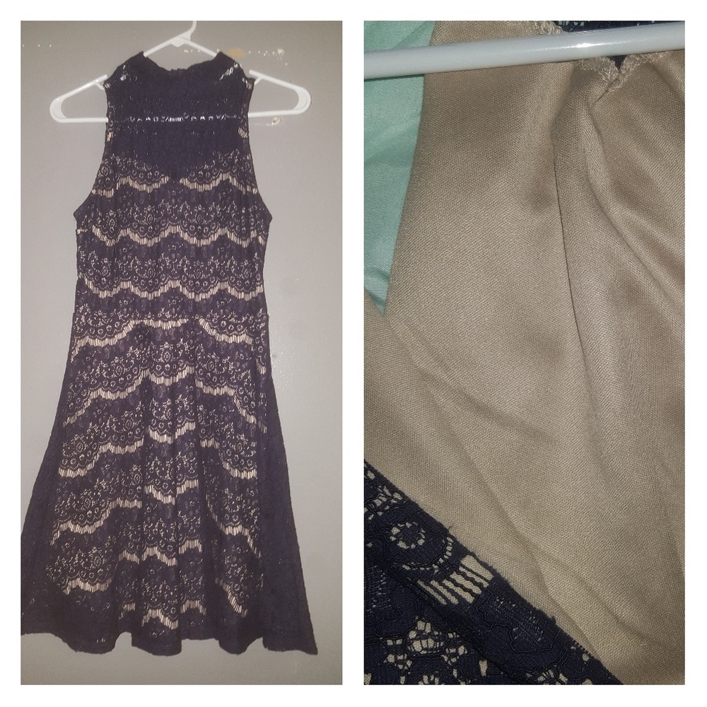 Blue lace dress